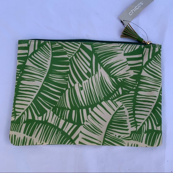 Chico’s Palm Tree Travel Toiletry Bag - Picture 2 of 6